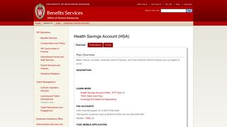 Health Savings Account (HSA) | UW-Madison Benefits Services