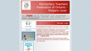 Member Login | Elementary Teachers Federation of ... - ETFO Niagara