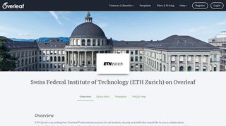 Swiss Federal Institute of Technology (ETH Zurich) - Overleaf, Online ...