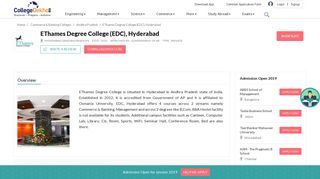 EThames Degree College (EDC), Hyderabad - 2019 ... - CollegeDekho