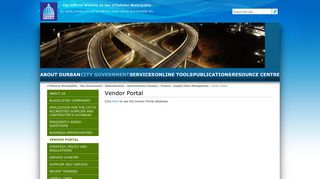 Vendor Portal - eThekwini Municipality