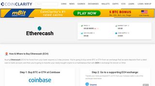 Etherecash - Price, Wallets & Where To Buy in 2018 - Coin Clarity