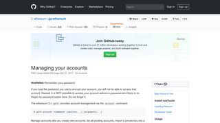 Managing your accounts · ethereum/go-ethereum Wiki · GitHub