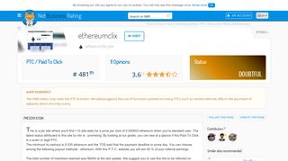 Review of ethereumclix : Scam or legit ? - NetBusinessRating