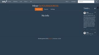 Miner 0xYOURADDRESS - Ethermine - Miners Dashboard