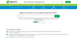 Ethio Telecom Hosting Portal