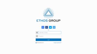 Ethos Group: Log in