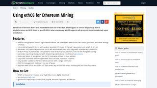 EthOS Guide | CryptoCompare.com