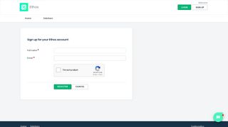 Signup for a new account : Ethos