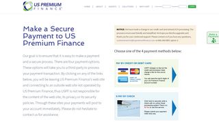 MAKE A PAYMENT - US Premium Finance