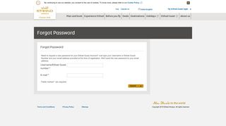 Forgot Password - Etihad Airways