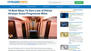 19 Best Ways To Earn Lots of Etihad Airways Guest ... - Upgraded Points
