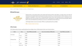 Etihad Airways - Airline Partner of JetPrivilege - Jet Airways