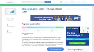 Access etime.pae.com. Deltek Time & Expense - Login