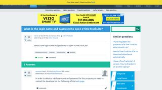 What is the login name and password to open eTimeTrackLite ...