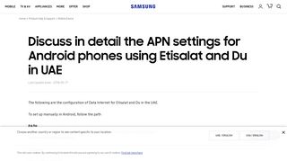Discuss in detail the APN settings for Android phones using Etisalat ...