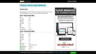 Etisalat United Arab Emirates APN Configuration Settings - APN ...