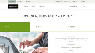 Payment Options Convenient ways to pay your bills - Etisalat UAE