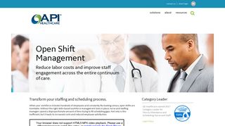 Open Shift Management | API Healthcare