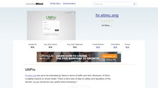 Hr.etmc.org website. UltiPro.