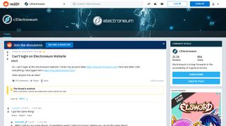 Can't login on Electroneum Website : Electroneum - Reddit