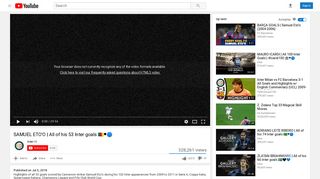 SAMUEL ETO'O | All of his 53 Inter goals      - YouTube