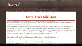Etoro Trade Schließen - ETORO ist etwas zum spielen, aber nichts um ...