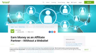 Earn Money as an Affiliate Partner - Without a Website! - eToro