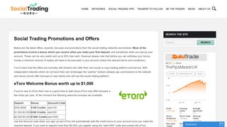 Social Trading Offers & Promotions | SocialTradingGuru.com