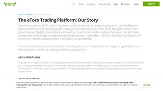 The History of the eToro Trading Platform