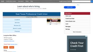 East Texas Professional Credit Union - Longview, TX