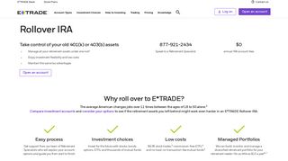 Rollover IRA | Roll Over Your 401(k) and IRAs | E*TRADE