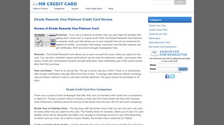 Etrade Rewards Visa Platinum Credit Card Review - Ask Mr Credit Card