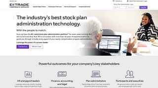 E*TRADE Corporate Services | Industry's best stock plan ...