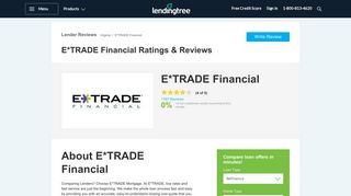 E*TRADE Financial - Mortgage Company Reviews - LendingTree