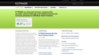 E*TRADE Financial Corporation - About Us