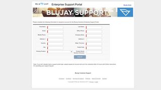 BluJay Please complete the following information to request an ...