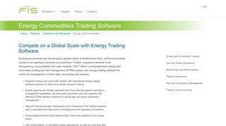 Energy Trading - Commodities Trading Software - FIS