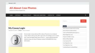 My Coway Login - All About Cow Photos