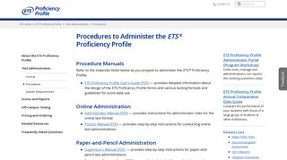 ETS Proficiency Profile: Procedures