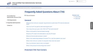 ETS Certified Test Administrator Services (CTAS): Frequently Asked ...