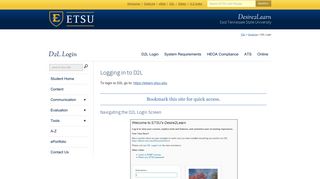 D2L Login - East Tennessee State University