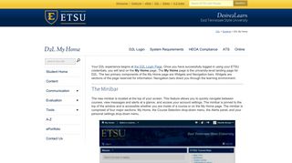 D2L My Home - East Tennessee State University