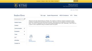 D2L Student - East Tennessee State University