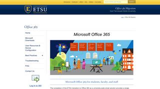 Office 365 - East Tennessee State University