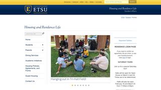 Housing and Residence Life - East Tennessee State University
