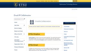 Email & Collaboration - East Tennessee State University