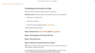 Creating an Account on Etsy – Etsy