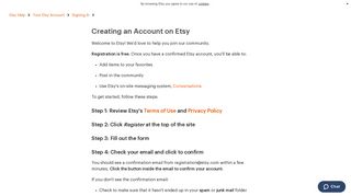 Creating an Account on Etsy – Etsy Help