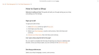 Open a Shop – Etsy